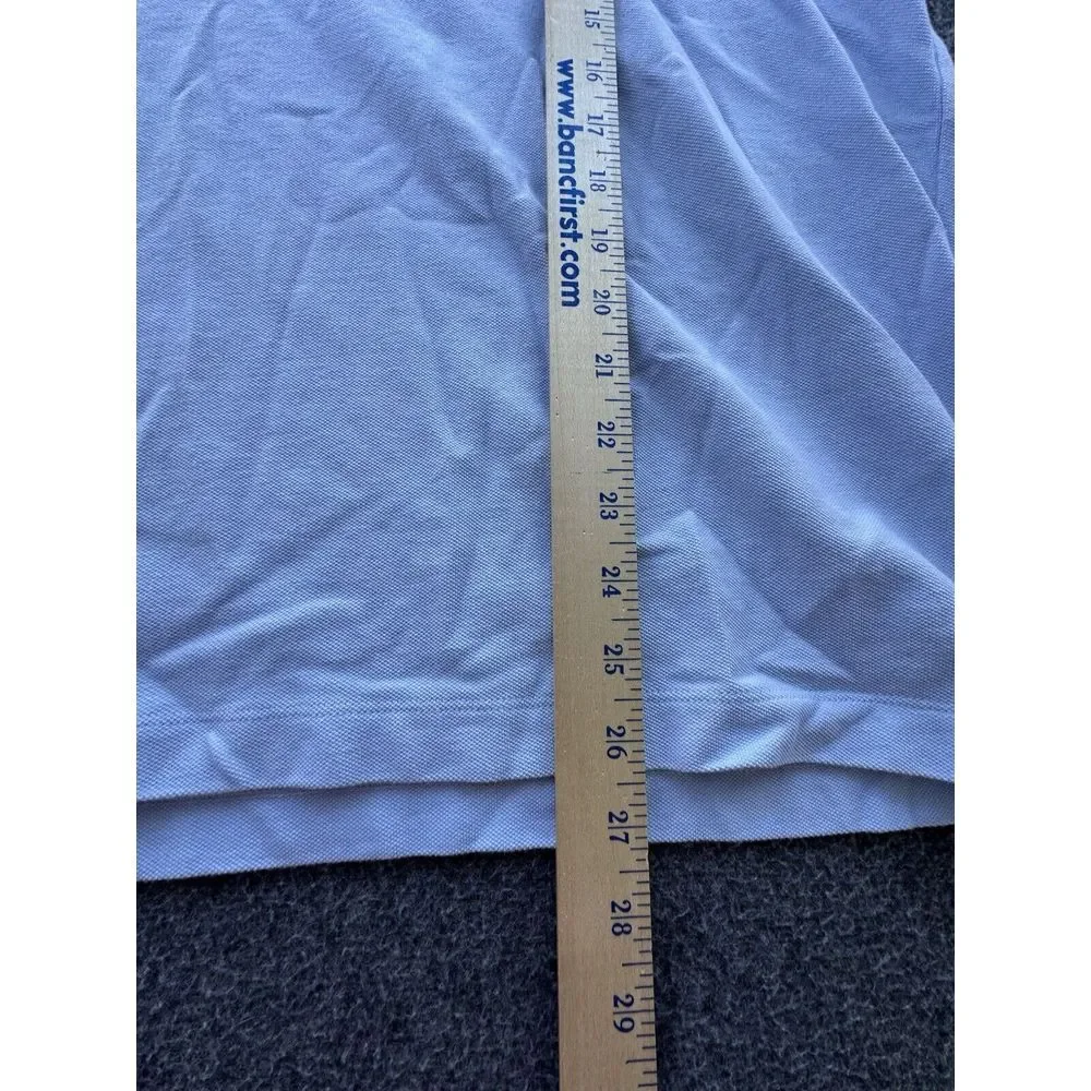 Banana Republic Shirt Men Large Blue Polo Short Sleeve Logo Pullover Golf Casual